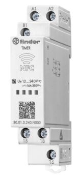 Finder mit NFC 1 Wechsler 16A f. 12-240 V AC/DC Multifunktions-Zeitrelais (80.01.0.240.N000)