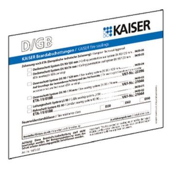 Kaiser 9473-91 für Schott (DE/GB/FR/IT) Kennzeichnungsschild (9473-91)