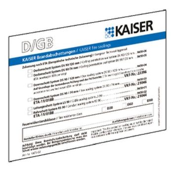 Kaiser 9473-92 für Schott (DE/GB/FR/NL) Schott-Kennzeichnungsschild (9473-92)