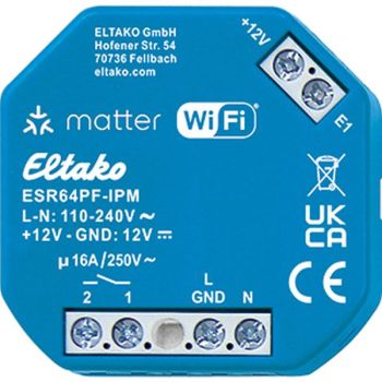 Eltako m. IP Matter über Wi-Fi opt. EnOcean 16A Stromstoß-Schaltrelais (30064021)