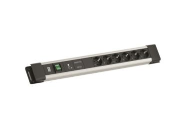 Bachmann 6xCEE7/3 1xGVS-Plus 1xSch 2,0m CEE7/7 gr Steckdosenleiste (BM005924)