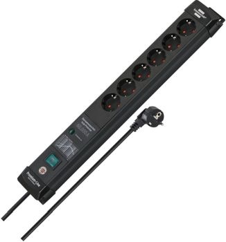 Brennenstuhl Premium-Line ÜSS 6fach schwarz Steckdosenleiste (1951160402)