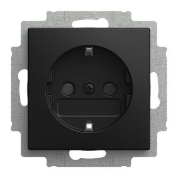 Busch-Jaeger 20 EUCB-915 Safety+ schwarz matt Steckdoseneinsatz SCHUKO (2CKA002013A5535)