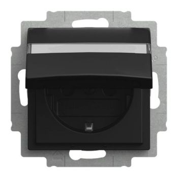 Busch-Jaeger 20 EUKNB-915 Safety+ m.Klappdeckel sw m Steckdoseneinsatz SCHUKO (2CKA002013A5541)