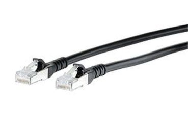 METZ/BTR ISO/IEC 10G AWG26 2xRJ45 schwarz 0,5m Patchkabel Cat6A (1308450500-E)