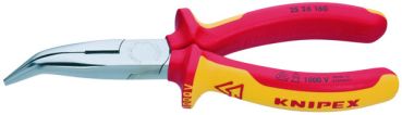 Knipex 25 26 160 mit Schneide gebogen VDE Flachrundzange (25 26 160)