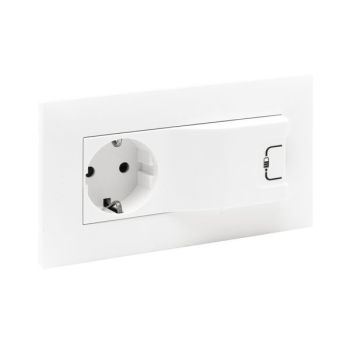 Legrand 864123 Niloe Step + USB 1000mA ultraweiß Steckdose SCHUKO (864123)