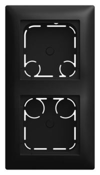 Busch-Jaeger 1712-915 2-fach Hohe Bauform sw matt AP-Gehäuse (2TKA00005978)
