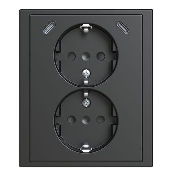 Busch-Jaeger 202EUJRB2USBC-81Safety+m.2xUSBC anthr Doppelsteckdose SCHUKO (2TKA00006019)