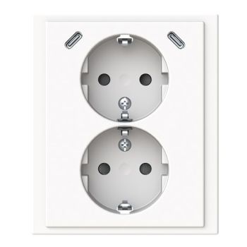 Busch-Jaeger 202EUJRB2USBC-84Safety+m.2xUSBC studiows Doppelsteckdose SCHUKO (2TKA00006020)