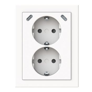 Busch-Jaeger 202EAPJB2USBC-84Safety+m.2xUSBC studiows Doppelsteckdose SCHUKO (2TKA00006023)