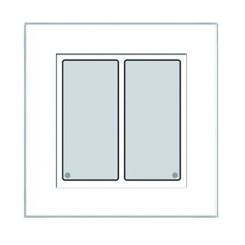 Issendorff LCN-GT2W weiss 2/10LEDs Glas-Tastenfeld (30195)