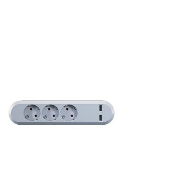 Bachmann 2fach USB 3,1A Smart 3xSchuko 230V/16A Steckdosenleiste (381.801)