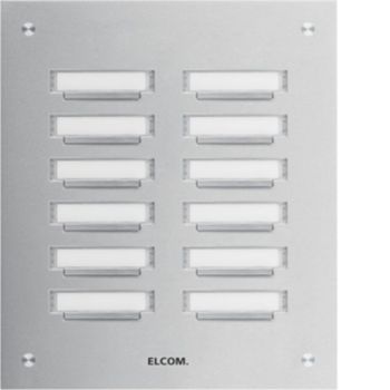 ELCOM KVM-12/2 Edelstahl matt UP-Klingelplatte(5212281)