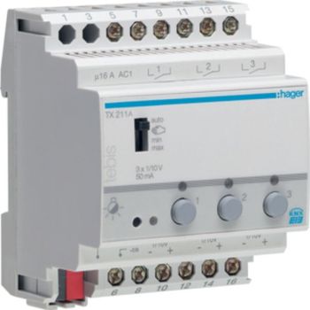 Hager TX211A 3fach 1-10V Schalt-/Dimmaktor (TX211A)