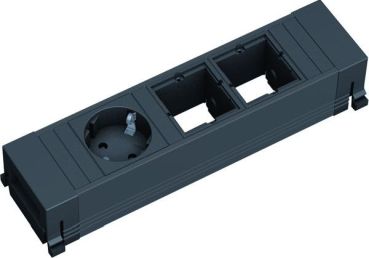 Bachmann 916.061 Power Frame schwarz 3fach Steckdosenleiste (916.061)