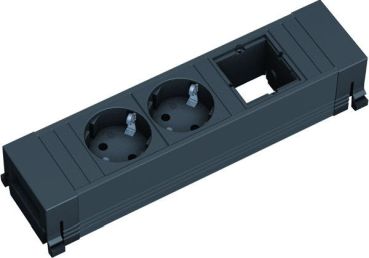 Bachmann 916.060 Power Frame schwarz 3fach Steckdosenleiste (916.060)