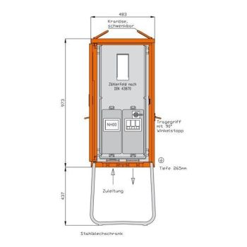 Walther WA0011 55 kVA/1 Abgang Anschlussschrank (WA0011)