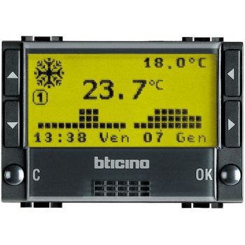 Bticino mit Display anthrazit UP Chronothermostat (L4451)