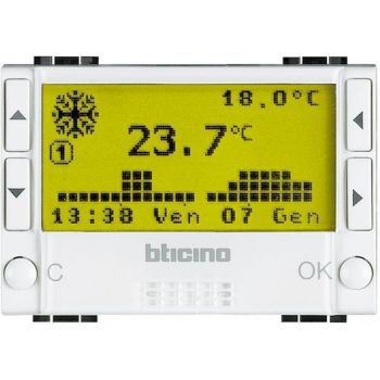 Bticino mit Display weiss UP Chronothermostat (N4451)