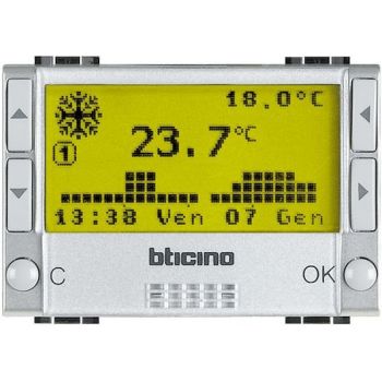 Bticino mit Display Tech UP Chronothermostat (NT4451)