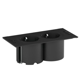 Bachmann DUE 2xCEE7/3 Strom 2,0m AEH schwarz Steckdosenleiste (929.000)