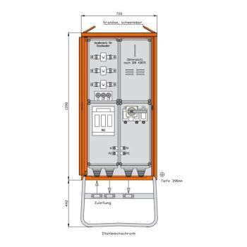 Walther WA 0031 173 kVA NH1 Anschlussschrank (WA0031)