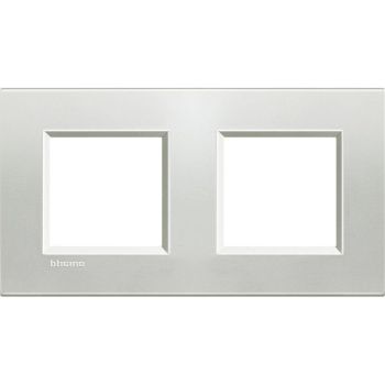 Bticino LNA4802M2AG SILVER 2x2-mod Light Rahmen (LNA4802M2AG)