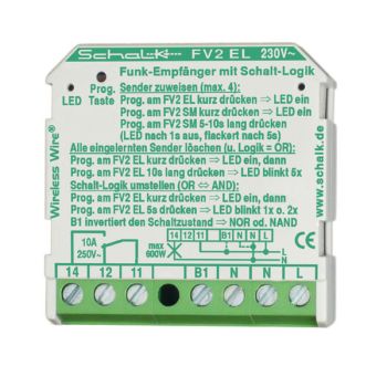 Schalk FV2EL m. Logik 1W. 230V AC UP-Funk-Empfänger (FV2EL9)