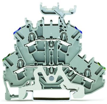 Wago 2002-2247 TOPJOB 2,5 (4)mm PE/N grau Doppelstocklemme (2002-2247)
