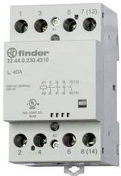 Finder 22.44.0.024.4310 4S 40A Spule 24VAC/DC  Installationsschütz (22.44.0.024.4310)