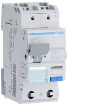 Hager ACS967D 1P+N 127V 6kA C-16A 10mA TypA QC FI/LS-Schalter (ACS967D)