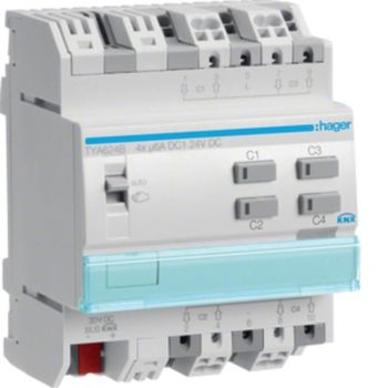 Hager TYA624B KNX 4fach 24V Rollladenausgang (TYA624B)