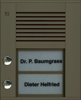 TCS PDS02-EB/04 2Tasten 1reihig AP bronze Audio-Türstation (PDS02-EB/04)