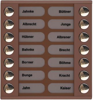 TCS PET14-EB/04 für PES 14 Tasten AP bronze Audio Aussenstation-Erweiterung (PET14-EB/04) TCS PET14-EB/04 für PES 14 Tasten AP bronze Audio Aussenstation-Erweiterung (PET14-EB/04)