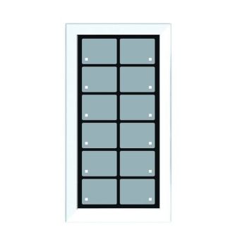 Issendorff LCN-GTS12W weiss mit 12 Tasten Glas-Tastenfeld (30227)