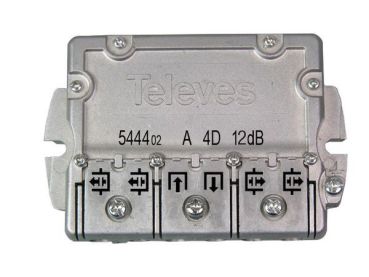 TELEVES EFA412 4fach 5-2400MHz AD 12dB Easy-F Abzweiger (544402) TELEVES EFA412 4fach 5-2400MHz AD 12dB Easy-F Abzweiger (544402)