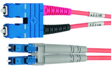 Telegärtner E9/125 OS2 SC/LC Duplex 2m blau Adapterkabel (100012159)