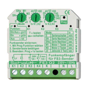 Schalk FE3Q2 UP für 4 Relais 230V AC Funk-Empfängerschalter (FE3Q29)