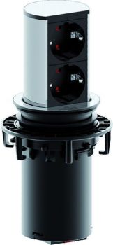 Bachmann ELEVATOR Kitchen Aluprofil vernickelt Steckdoseneinheit (928.002)