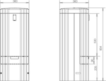 Hager ZAF135M rund Baureihe 135 360x360x904 Festplatzsäule (ZAF135M)