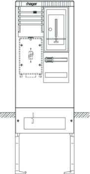 Hager ZAS175BA7 1Z 2feldig Zähleranschlusssäule (ZAS175BA7)