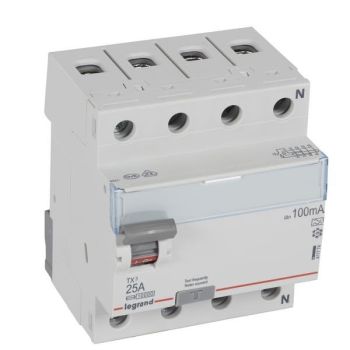 Legrand 411774 TX3 25A 4P 100MA A FI-Schutzschalter (411774)