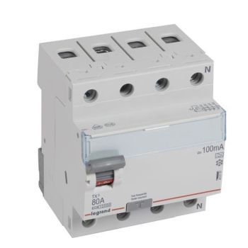 Legrand 411777 TX3 80A 4P 100MA A FI-Schutzschalter (411777)