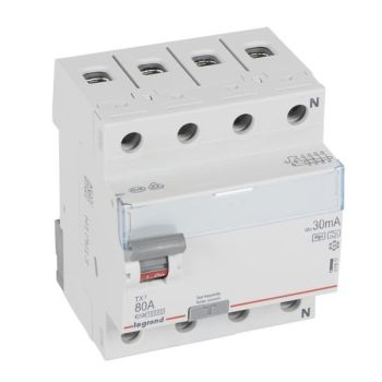 Legrand 411817 TX3 80A 4P 30MA A-G FI-Schutzschalter (411817)