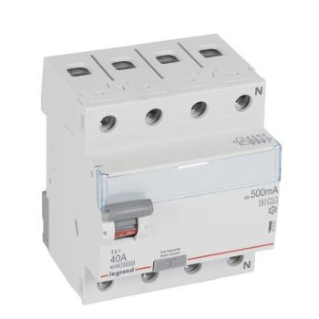 Legrand 411807 TX3 40A 4P 500MA A-S FI-Schutzschalter (411807)
