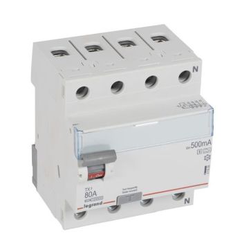 Legrand 411809 TX3 80A 4P 500MA A-S FI-Schutzschalter (411809)