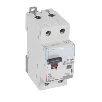Legrand 411102 DX3 C6 1+N 6KA30MA A-HPI FI/LS-Schalter (411102)