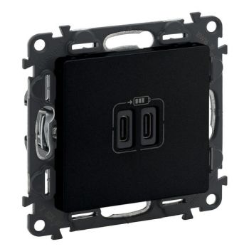 Legrand Valena Life 2xUSB Typ C 2-mod.3A sw Steckdose (756307)