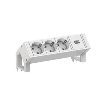 Bachmann DESK2 white 3xCEE7/3 0 2m GST18 RAL9010 Steckdosenleiste (902.3205)